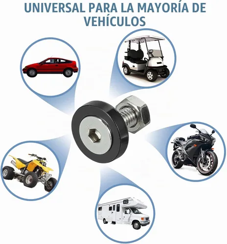 Vista 3 de Motoforti Kit de tuercas de perno de arandela de parachoques M6 negro