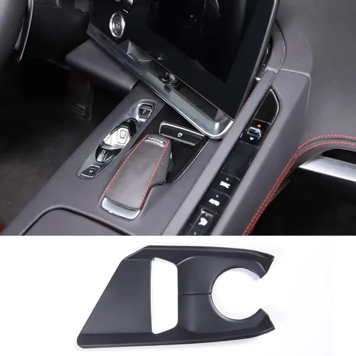 Vista 8 de Daeiclru Cubierta del panel de la palanca de cambios compatible con Chevrolet Corvette C8 2020-2023, cubierta de perilla selectora de modo de unidad