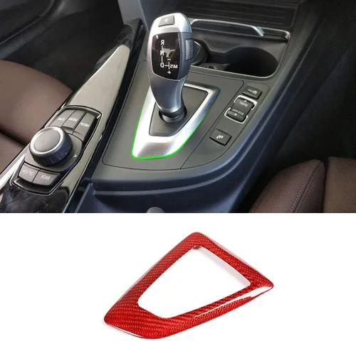 Vista 6 de YIWANG 100% fibra de carbono real cambio de marchas de coche ajuste para BMW 1 3 4 Series F20 F21 F23 GT F30 F34 F35 F33 F36