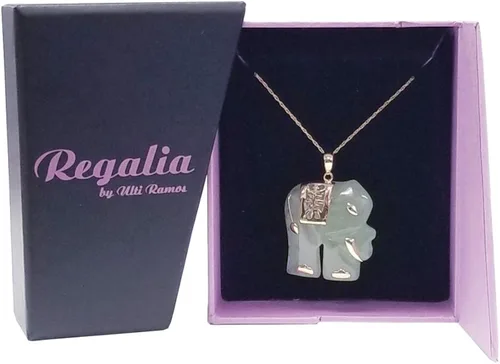 Vista 6 de Regalia by Ulti Ramos Colgante de oro amarillo de 14 quilates con diseño de elefante de buena suerte
