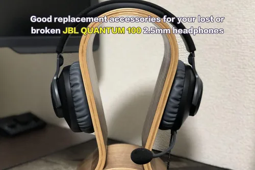 Vista 5 de UNCLE LIGHT Micrófono de juego de repuesto para JBL Quantum 100 (Q100) auriculares para juegos en PCXboxPSSwitchMAC, micrófono de pluma desmontable
