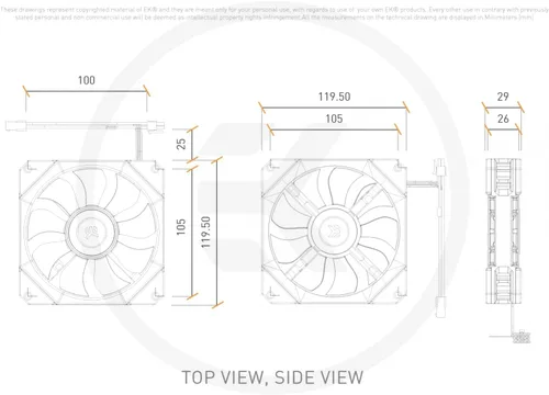 Vista 3 de EK EKWB Quantum Impulse 120 D-RGB - Ventilador de 4.724 in, 400-1800 RPM, color blanco