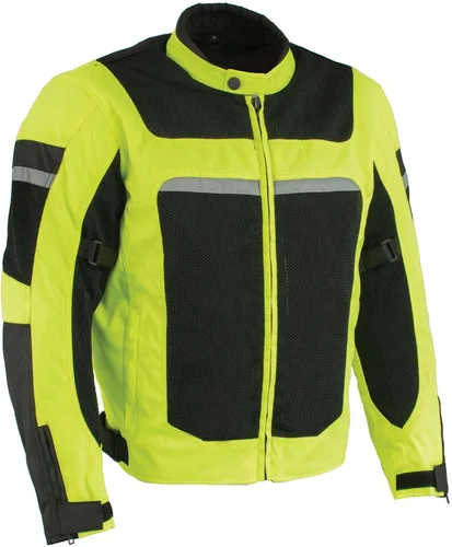 Vista 10 de Milwaukee Leather MPM1793 Chaqueta de Motociclista de Malla Blindada Negra para Hombre - Chaqueta de Motociclista para Todas las Estaciones
