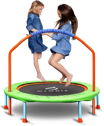 Vista 7 de CLORIS 38in/48in Folding Trampoline - Max Load 220lbs / 450lbs Trampoline Rebounder Trampoline with Adjustable Foam Handle, with safty Padded Cover