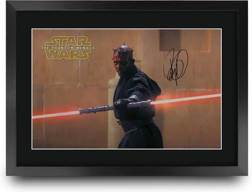 Vista 11 de HWC Trading Star Wars Episodio 1 La Amenaza Fantasma Regalos Presentación Impresa Autografiada Montaje para Fans de Recuerdos de Películas - 16" x