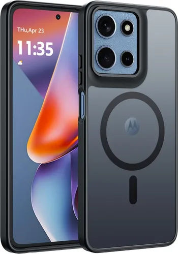 Vista 35 de FNTCASE - Funda para iPhone 16 Pro: magnética, mate, translúcida, de grado militar, protectora contra caídas, resistente, fina, duradera y a prueba