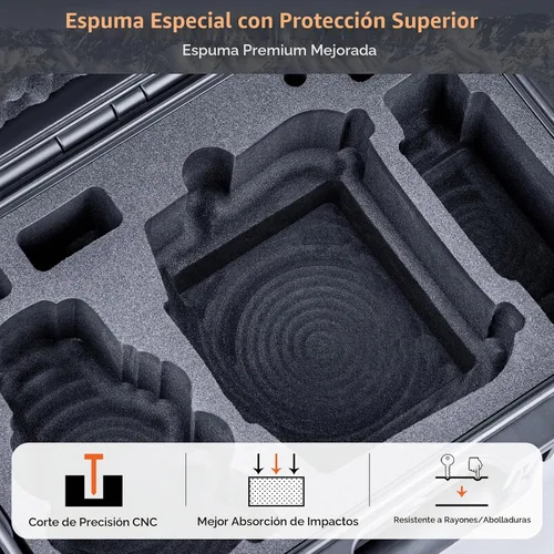 Vista 4 de Lykus Titan LT110 - Funda rígida impermeable para DJI Lito 1/Lito X1 Fly More Combo, compatible con controlador RC2/RC-N3, hasta 7 baterías, correa