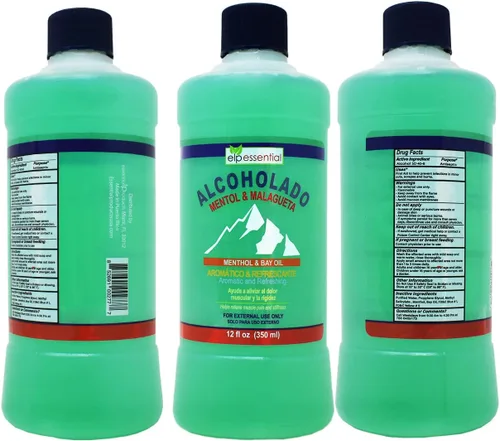 Vista 4 de Alcoholado Mentol & Malagueta Aromático y Refrescante 12 oz 2 Pack