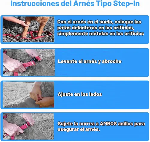 Vista 6 de Arnés personalizado para perro, arnés personalizado sin tirones para mascotas con nombre y número de teléfono, chaleco ajustable para perro