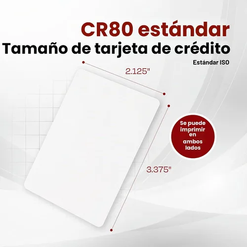 Vista 5 de CR80 30 Mil Calidad Gráfica Paquete de 500 Tarjetas de PVC