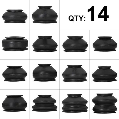 Vista 2 de 14 piezas de cubierta protectora de polvo de goma para brazo de varilla giratoria universal, cabeza de bola de unión para auto, accesorios