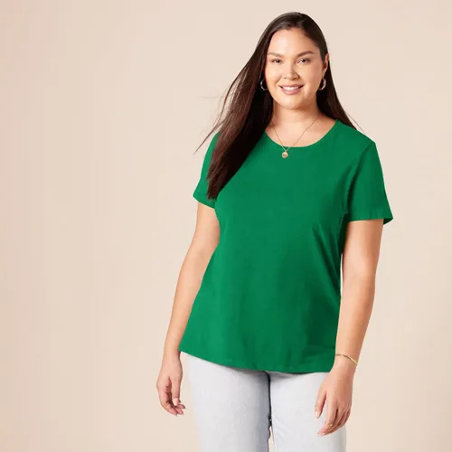 Vista 208 de Amazon Essentials Women's Regular-Fit Short-Sleeve Crewneck T-Shirt