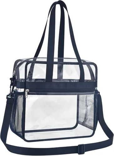 Vista 22 de Paxiland Clear Bag for Stadium Events, 12x6x12 inches Tote Bag with Detachable Reinforced Strap for Sports Concert and Work