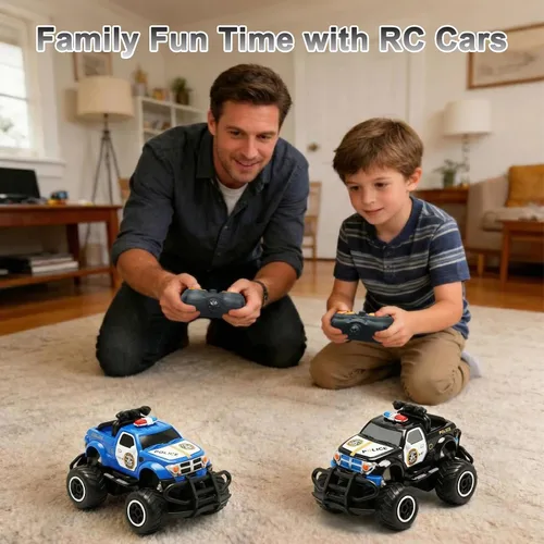 Vista 7 de Pup Go Mini Remote Control Police Car Toy for Kids 3 4 5 6 7 Year Old