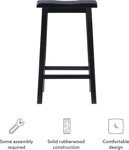 Vista 13 de Powell Furniture Powell Taburete de bar color negro antiguo con arena a través de terracota, taburete de bar de 29 pulgadas de altura del asiento