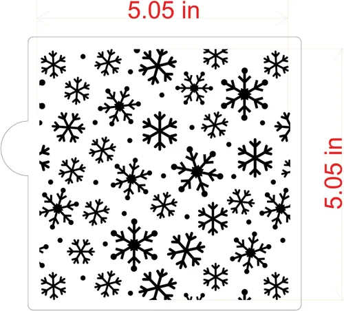 Vista 2 de Plantilla de galletas y manualidades de copos de nieve CM036 por Designer Stencils