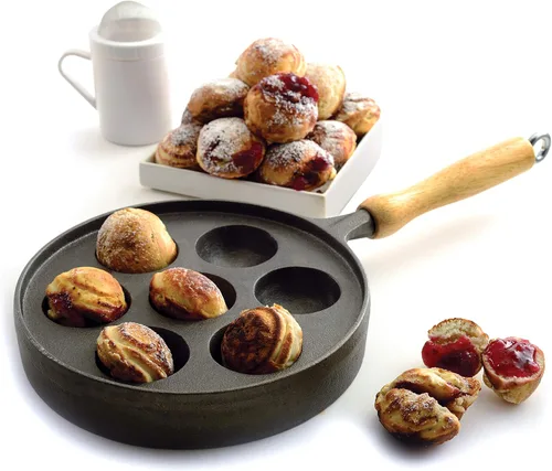 Vista 4 de Norpro Sartén Deluxe Munk Aebleskiver 8.5 pulgadas de diámetro y 2 pulgadas
