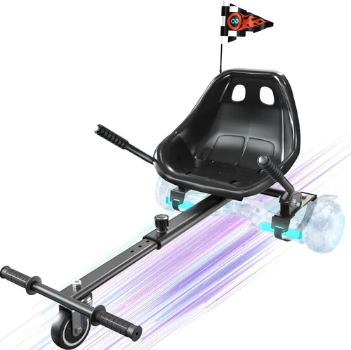 Vista 9 de Awwscooter Hoverboard Seat Attachment for Go-Kart Negro