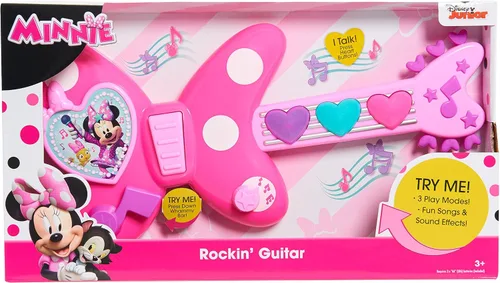 Vista 2 de Minnie Bow-Tique Guitarra Rockin', Juguetes Oficialmente Licenciados para Niños de 3 años en adelante de Just Play