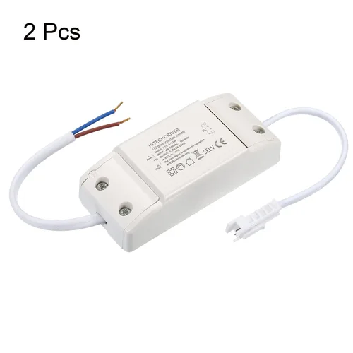 Vista 3 de PATIKIL 8-12W 280mA LED Driver, 2Pcs AC 100-240V Salida 24-36V DC Conector macho Conector Rectificador de corriente constante Transformador Fuente