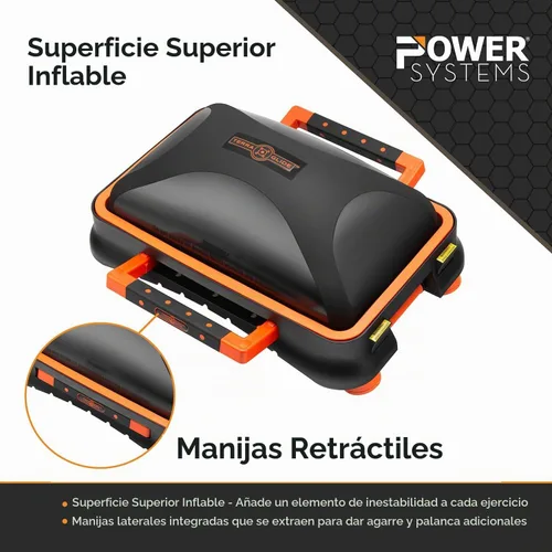 Vista 5 de Terra Glide - Tabla de equilibrio y rodillo para abdominales Entrenador de núcleo inflable con ruedas giratorias y asas emergentes Rueda