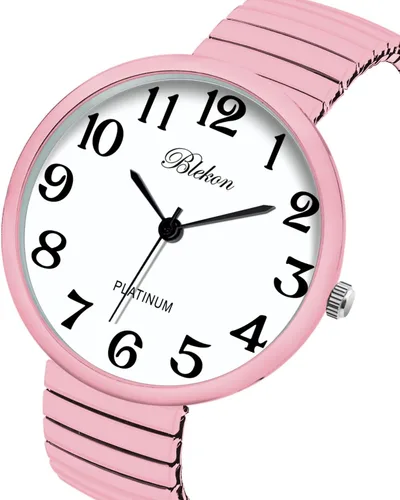 Vista 4 de Blekon Colecciones Nuevo reloj de moda PC21J con banda elástica de cara súper grande movimiento japonés PC21J