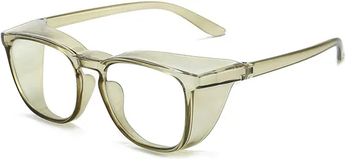 Vista 14 de Gafas protectoras de seguridad, lentes claros a prueba de empañamiento/rayones, para hombre, marco transparente