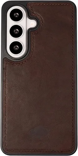Vista 12 de BLACKBROOK Funda de piel de alta calidad a presión compatible con Samsung Galaxy S24, elegante funda de cuero de grano completo con la máxima