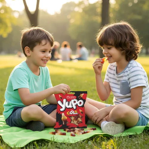 Vista 3 de Caramelos de gomita suaves y masticables con sabor a Cola a granel bolsa