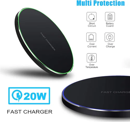 Vista 8 de Almohadilla de carga inalámbrica rápida de 20 W, estación de carga inalámbrica para teléfono compatible con iPhone 17