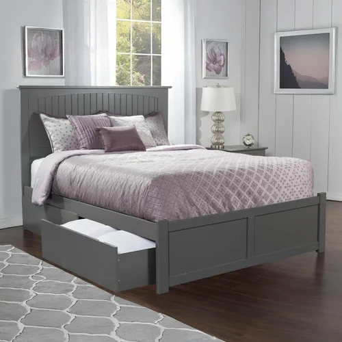 Vista 12 de Atlantic Furniture Nantucket - Cama de plataforma con 2 cajones de cama urbana Espresso