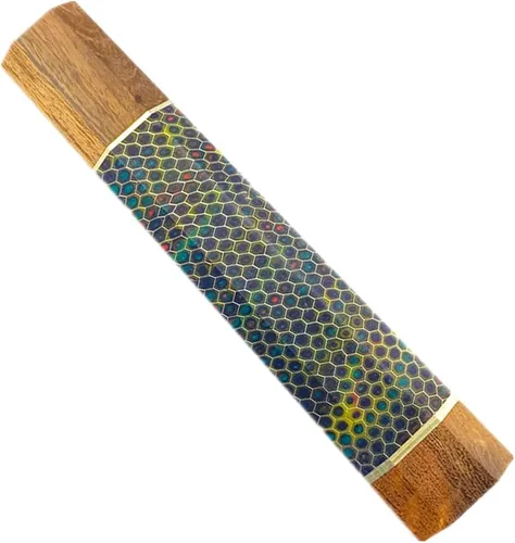 Vista 21 de Mango de cuchillo de resina de panal de abeja, mango octogonal de madera estilo japonés, material para hacer cuchillos, herramienta de bricolaje