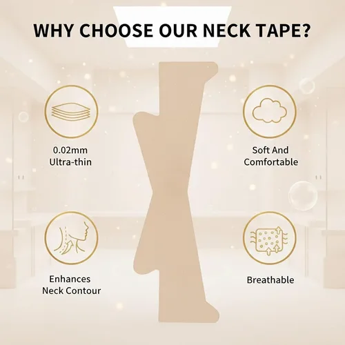 Vista 5 de Neck Tape Lifting Invisible, 20PCS Neck Lift Tape, Reusable Invisible Neck Tapes for Sagging Skin, V Line Necks Lifting Patches to Necks Lines and