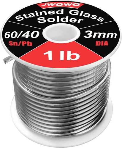 Vista 3 de Soldadura 60/40 para vidrieras, 1/8"(3 mm) de diámetro, carrete de 2 lb