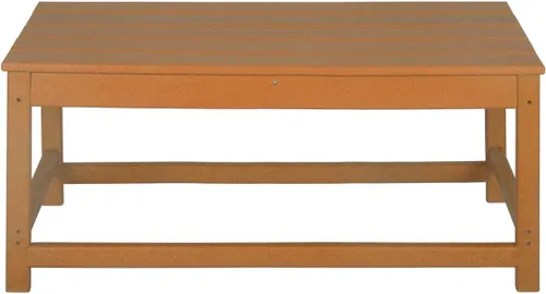 Vista 8 de HDPE Laguna Outdoor Poly Adirondack Mesa de centro color marrón oscuro