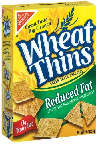 Vista 2 de Wheat Thins - Galletas horneadas con grasa reducida, 9 onzas