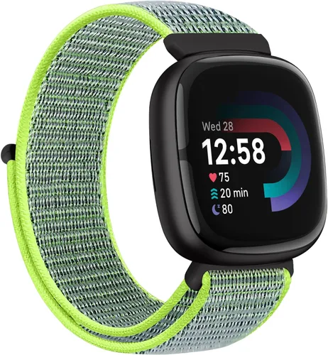 Vista 17 de Correas de nailon compatibles con Fitbit Versa 4/Sense 2/Versa 3/Fitbit Sense, correa de repuesto ajustable deportiva suave transpirable
