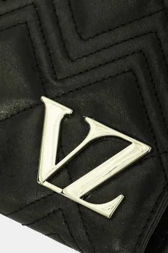 Vista 3 de VELEZ Cartera RFID de cuero con correa para la muñeca, bolso de mano largo, cartera para mujer con monedero, Cartera de cuero monogramado