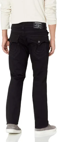 Vista 3 de True Religion Ricky - Jeans de pierna recta de tiro bajo con bolsillos traseros con solapa, Indigo Traveler