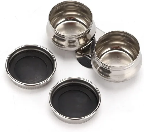 Vista 8 de Lavadora de pinceles, limpiador de pinceles de acero inoxidable con contenedor de doble gota, soporte para pinceles de pintura, limpiador