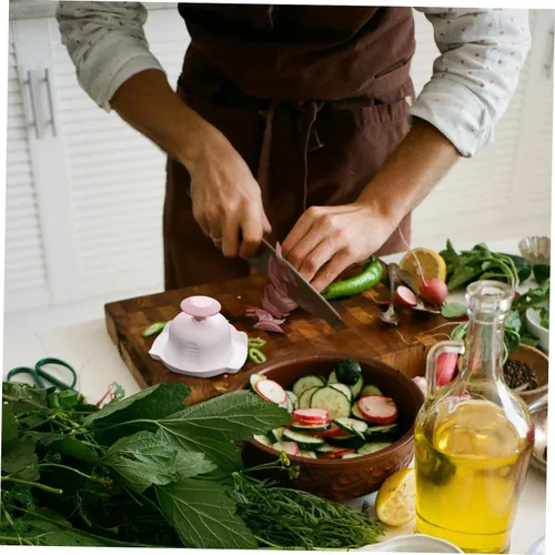 Vista 8 de Cabilock Herramientas de protección de dedos 2 unids protectores de dedos de cocina para cortar el soporte de seguridad alimentaria fácil limpiar