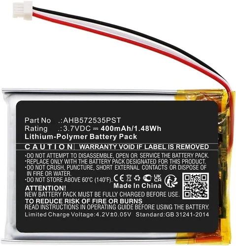 Vista 2 de Reemplazo de batería AHB572535PST de 400 mAh compatible con auriculares inalámbricos Bluetooth estéreo con cancelación de ruido Jabra Evolve 75