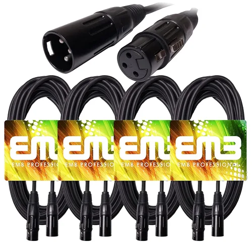 Vista 15 de EMB Audio - Cable de altavoz blindado profesional XLR macho a hembra para uso con DJ, hogar, micrófono, instrumento y altavoz