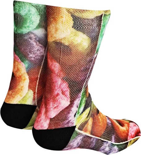 Vista 4 de KACOLOR - Calcetines de tubo para hombre con estampado 3D