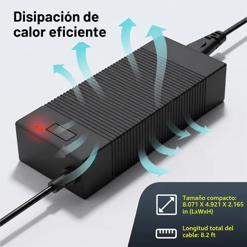 Vista 7 de Cargador de batería de litio de 24 V, adaptador de corriente universal de 29.4 V 2 A para batería de iones de litio 7S 24V con conector de CC