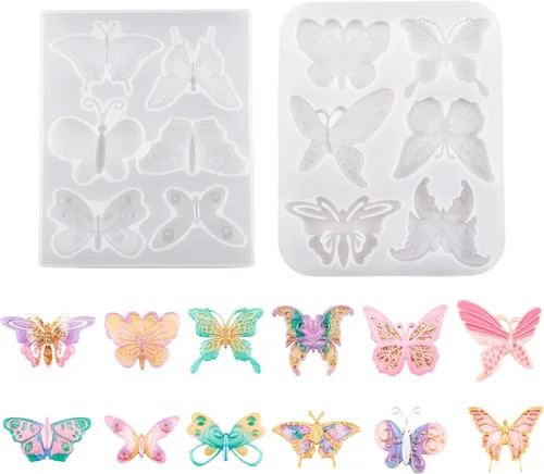 Vista 9 de Craftdady Molde de silicona con gemas de cabujón de 10 cavidades, molde de fundición de resina ovalada para resina epoxi UV, bricolaje