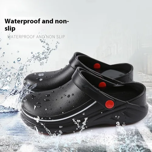 Vista 5 de Zapatos de trabajo antideslizantes para hombre y mujer - Enfermería - Zapatos de chef - Enfermeras - Zuecos para el trabajo - Impermeable