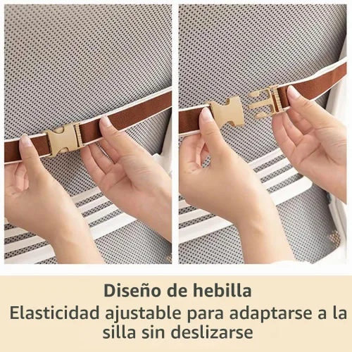 Vista 2 de Cojín para Silla de Oficina con Asiento Suave, Funda Desmontable, Soporte Lumbar, para Silla Mecedora, 90x50cm
