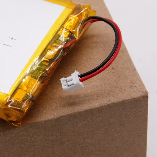 Vista 5 de Número de pieza verificado MSDS: 654060, batería recargable de iones de polímero de litio Li Lipo de 3.7V 2000mAh con conector JST de 2 pines