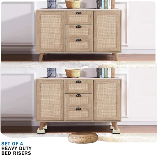 Vista 5 de ANNKUT Elevadores de Cama de 1.5 pulgadas, Bloques Elevadores Cuadrados Ajustables para Cama, Sofá, Mesa y Elevación de Sofá, Soporte de Trabajo